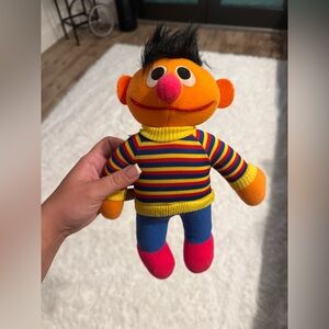 Vintage Ernie Plush Toy with Stripes